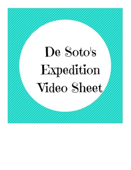 Preview of De Soto Video Sheet- Arkansas History