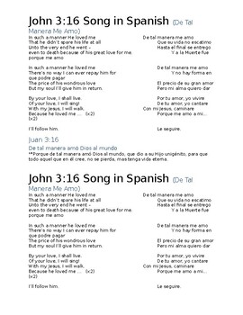 Preview of De Tal Manera Me Amo Song Printable Lyrics - por Abel Zavala
