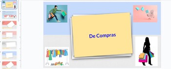 Preview of De compras (clothing and shopping vocabulary) - Flashcards assignment