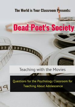 Preview of Dead Poet's Society Psychology Adolescence Distance Learning Movie Questions