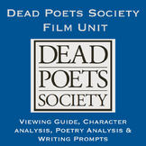 Dead Poets Society Film Unit with poetry analysis, writing