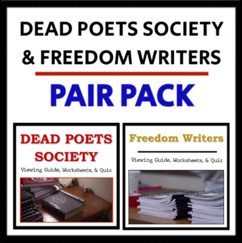 Preview of Dead Poets Society & Freedom Writers - PAIR PACK - Two films about ELA classes