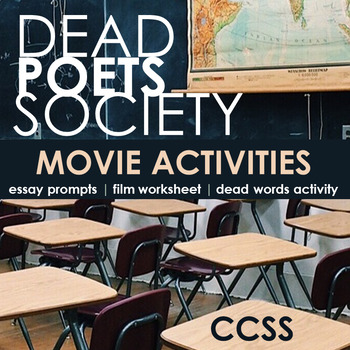 Preview of Dead Poets Society Movie Activities - CCSS Fun for Middle & High School!