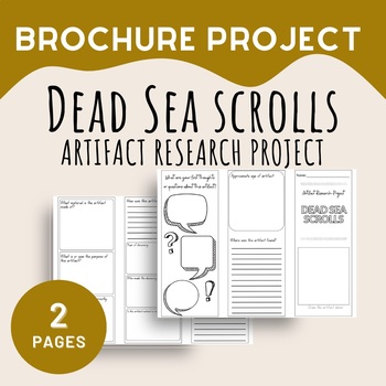 Preview of Dead Sea Scrolls Ancient Artifact Research Brochure, PDF, 2 Pages