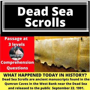 Preview of Dead Sea Scrolls Differentiated Reading Passage, September 22