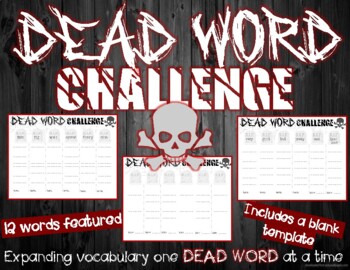 Preview of Dead Word Challenge - Vocabulary - Synonyms - Meaningful Words