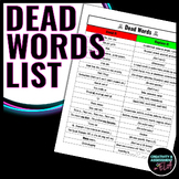 Dead Words List | FREE!