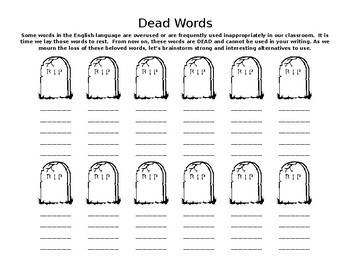 Preview of Dead Words and Their Alternatives
