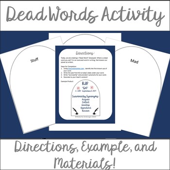 Preview of Dead Words or Boring Verbs Activity