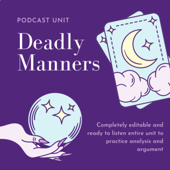 Preview of Deadly Manners Murder Mystery Podcast Unit Plan