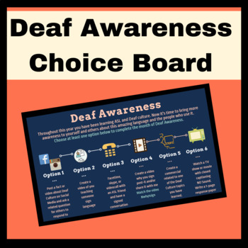 Preview of Deaf Awareness Choice Board