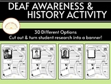 Deaf Awareness & History Banner Research Activity
