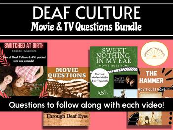 Preview of Deaf Culture Movies & TV Questions Bundle