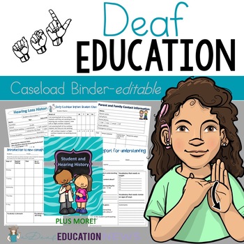 Preview of Deaf Education Caseload Binder-Editable