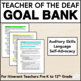 Deaf Education IEP Goal Bank | Itinerant Teacher of the Deaf