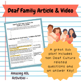 Deaf Family Article (Free Sub Day Activity!)