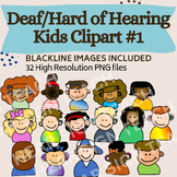 Deaf/Hard of Hearing Kids Clipart Collection #1
