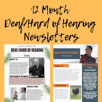Preview of Deaf/Hard of Hearing Monthly Newsletter