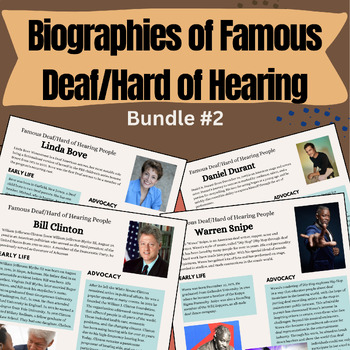 Preview of Deaf/Hard of Hearing Role Model Biography - Bundle #2
