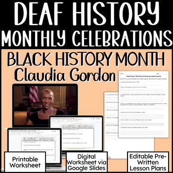 Preview of Deaf History: Black History Month (Claudia Gordon)