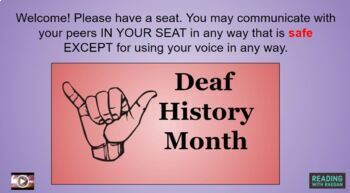 Preview of Deaf History Month Assembly