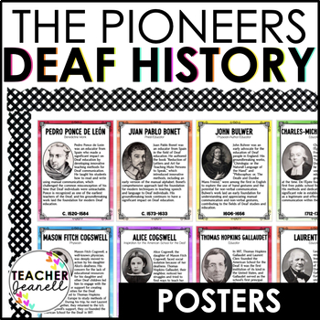 Preview of Deaf History Month Bulletin Board - Deaf History Posters  | Sign Language ASL