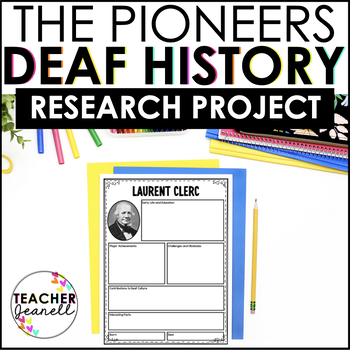 Preview of Deaf History Month Research Project | Deaf History Graphic Organizers | ASL
