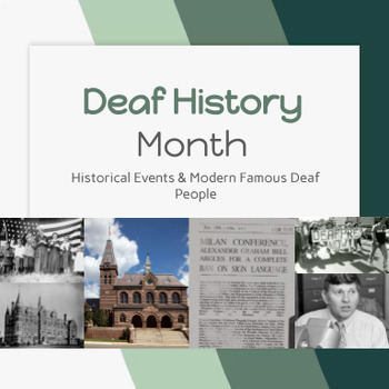 Preview of Deaf History Month Slides - Bell Work or Sub Day/Independent Work