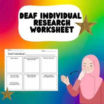 Preview of Deaf Individual Research Graphic Organizer
