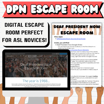 Preview of Deaf President Now DIGITAL Escape Room!