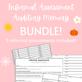 Deaf and Hard of Hearing Informal Assessment Printable All