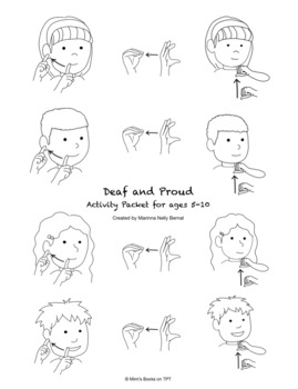 Preview of Deaf and Proud: An Activity Packet for ages 5-10