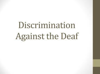 Preview of Deaf Discrimination