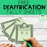 Deaffrication Minimal Pairs Tally Sheets FREE