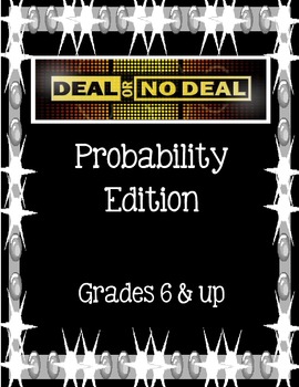 Preview of Deal or No Deal Probability Game for Grades 6 and up