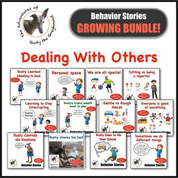 Preview of Dealing With Others Social Skills Behavior Story Growing Bundle - SEL