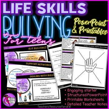 Preview of Anti Bullying Lesson PowerPoint and Printables for big kids