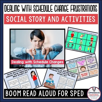 Preview of Dealing with Schedule Change Social Story and Activities | Boom Cards