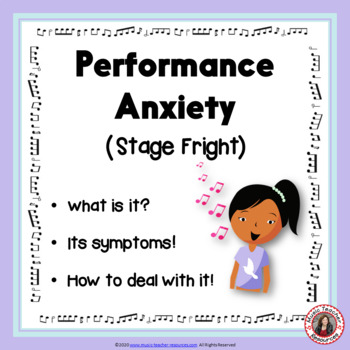 Preview of Dealing with Stage Fright - Performance Anxiety