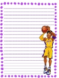 Kobe Bryant Themed Blank Writing Paper