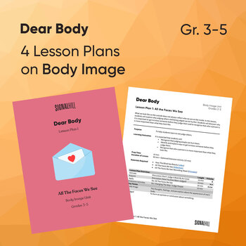 Preview of Dear Body | Body Image Unit | 4 Lesson Plans