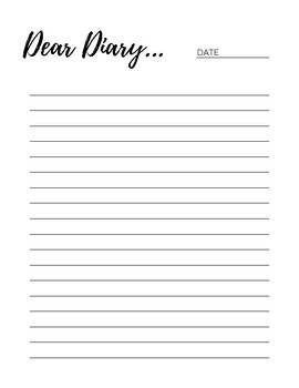 Dear Diary Letter by Claire Wilson | TPT