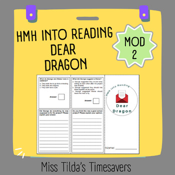Preview of Dear Dragon - Grade 3 HMH into Reading (PDF & Digital)