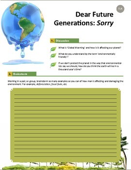 Preview of Dear Future Generations: Sorry (Distance Learning Compatible Versions Included)