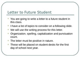 Sample Letter To Future College 101 Students