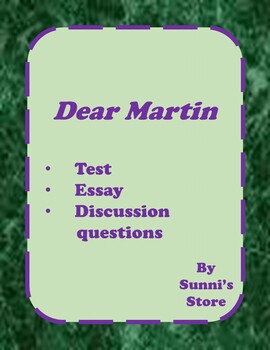 Preview of DEAR MARTIN Unit: Character Review, Essay, Journal, & Discussion