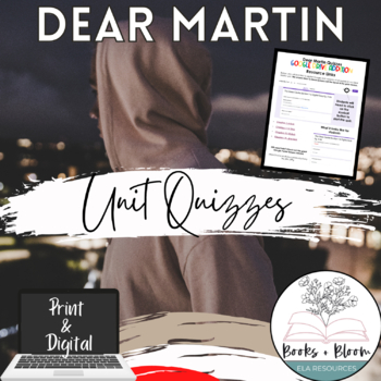 Preview of Dear Martin Social Justice Unit: Quizzes & Assessments Bundle- Distance Learning