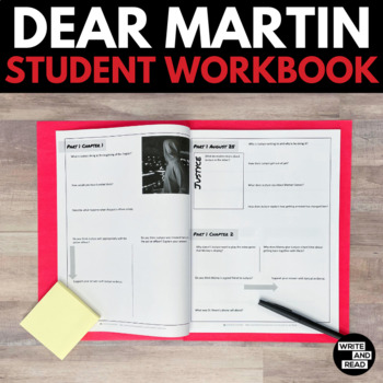 Preview of Dear Martin Workbook with Chapter Comprehension Questions - Nic Stone