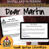 Dear Martin by Nic Stone Discussion Activity (Distance Learning)