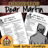 Dear Martin by Nic Stone Reading Quizzes (Distance Learning)